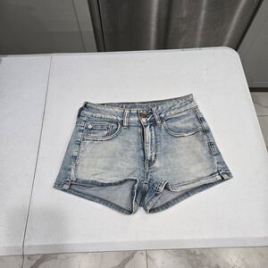 American Eagle Outfitters Faded Light Blue Denim Cutoff Shorts